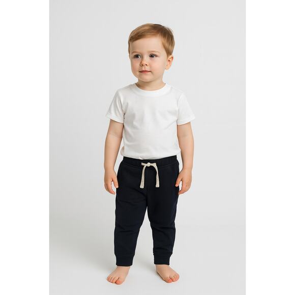 Old Navy Toddler Boys Jogger Pants Size 3T Navy Blue Drawstring Waist - Picture 1 of 5